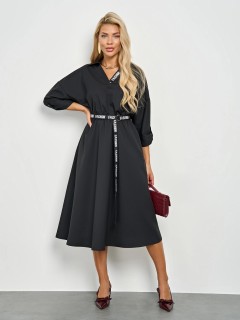 Платье чёрное с карманами Jetty(фото2)