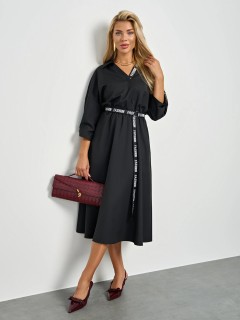 Платье чёрное с карманами Jetty(фото5)