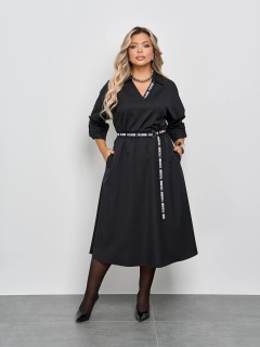 Платье чёрное с карманами Jetty(фото3)