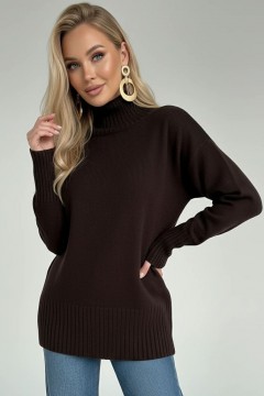 Джемпер вязаный шоколадного цвета Jetty