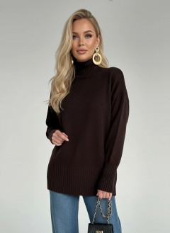 Джемпер вязаный шоколадного цвета Jetty(фото4)