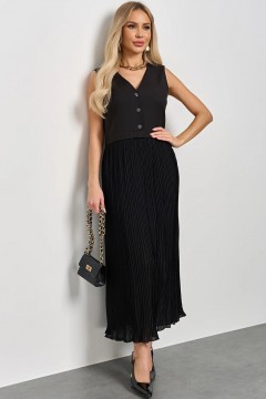 Платье комбинированное чёрного цвета Jetty