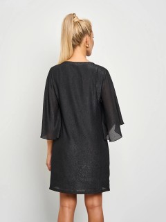 Платье из жатого шифона чёрного цвета Jetty(фото11)