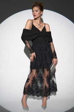 Юбка чёрная из кружева Elza(фото2)