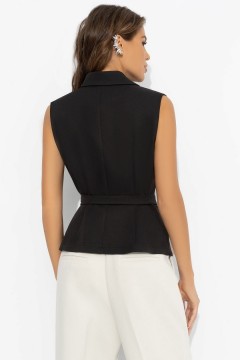 Жилет чёрный на запах Charutti(фото7)