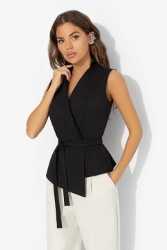 Жилет чёрный на запах Charutti(фото3)