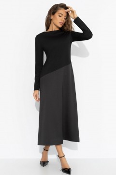 Платье чёрное комбинированное Charutti(фото3)