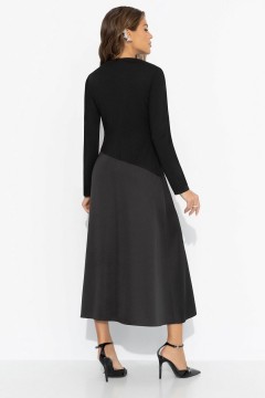 Платье чёрное комбинированное Charutti(фото8)