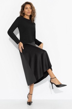 Платье чёрное комбинированное Charutti(фото5)