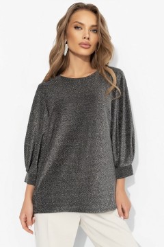 Блузка трикотажная с люрексом в цвете серебро Charutti