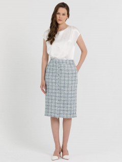 Блузка молочного цвета с бусинами по переду Priz(фото4)