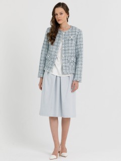 Блузка молочного цвета с бусинами по переду Priz(фото6)