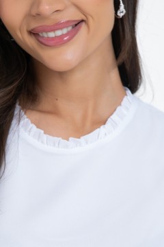 Блузка шифоновая белого цвета Diolche(фото4)