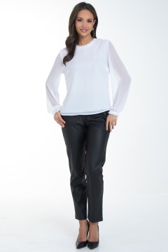 Блузка шифоновая белого цвета Diolche(фото2)