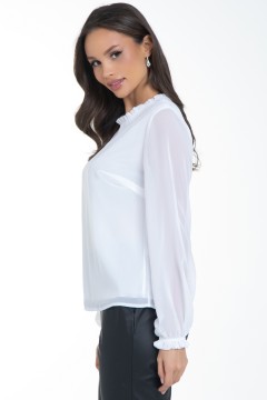 Блузка шифоновая белого цвета Diolche(фото6)