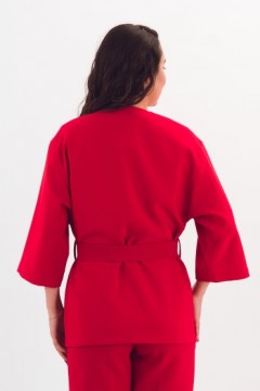 Жакет красный с поясом Braslava(фото7)