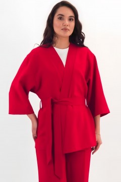 Жакет красный с поясом Braslava