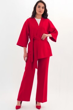 Жакет красный с поясом Braslava(фото2)