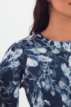 Платье миди синее с поясом Braslava(фото3)