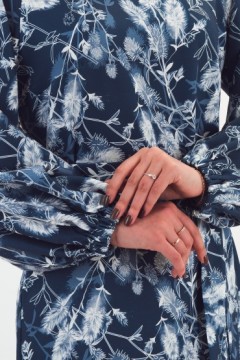 Платье миди синее с поясом Braslava(фото4)