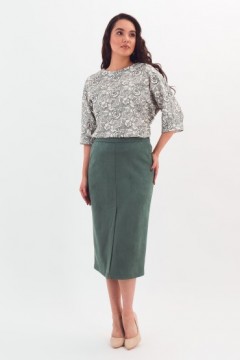 Джемпер трикотажный молочного цвета с принтом Braslava(фото2)