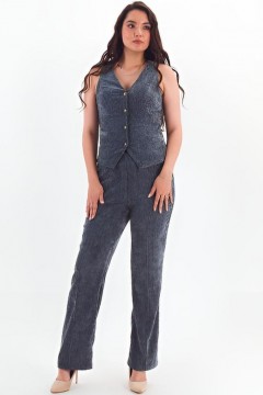 Брюки велюровые с прошитыми стрелками Braslava