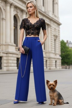 Брюки-палаццо синие с карманами Широкие возможности, браво SelenaSonata