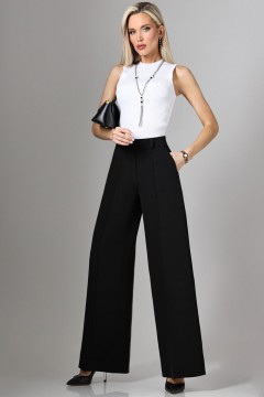 Брюки-палаццо чёрные с карманами Широкие возможности, тренд SelenaSonata