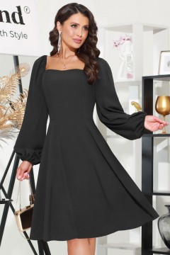 Платье чёрное с объёмными рукавами Волшебно вышло SelenaSonata