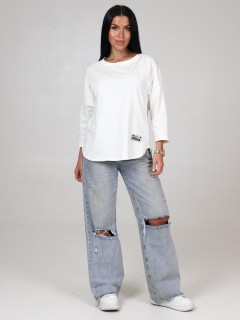 Футболка трикотажная молочного цвета Iv-capriz(фото5)