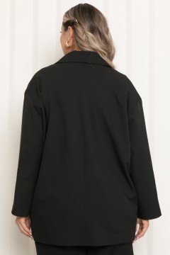Жакет чёрный оверсайз с карманами Agata(фото7)