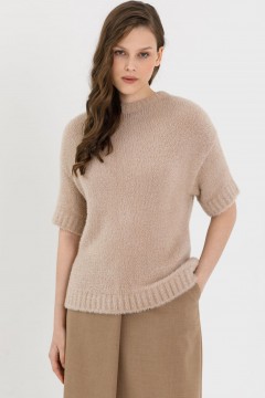 Блуза вязаная бежевого цвета Priz