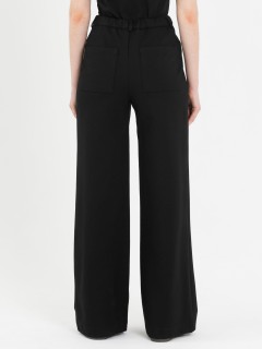 Брюки чёрные прямые трикотажные Priz(фото6)