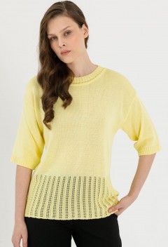 Блуза вязаная жёлтого цвета Priz