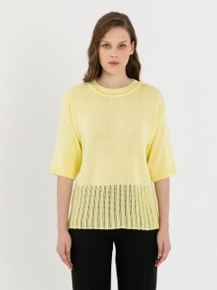 Блуза вязаная жёлтого цвета Priz(фото3)