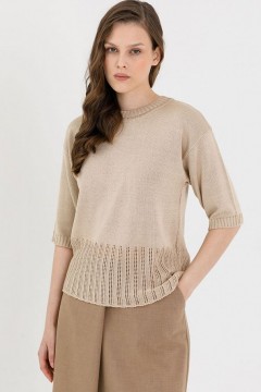 Блуза вязаная бежевого цвета Priz