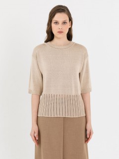 Блуза вязаная бежевого цвета Priz(фото4)