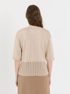 Блуза вязаная бежевого цвета Priz(фото6)