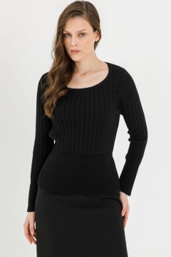 Джемпер вязаный чёрный Priz