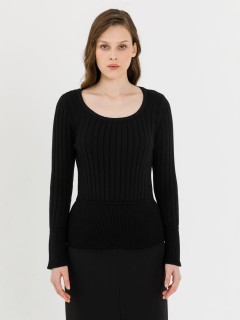 Джемпер вязаный чёрный Priz(фото4)