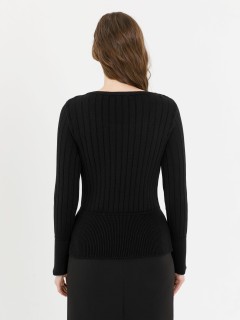 Джемпер вязаный чёрный Priz(фото6)