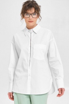 Блузка белая прямого силуэта Priz