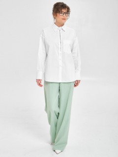 Блузка белая прямого силуэта Priz(фото2)