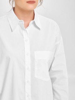 Блузка белая прямого силуэта Priz(фото3)