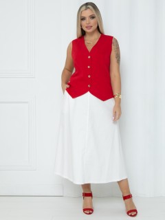 Жилет красный с застёжкой на пуговицы Agata(фото2)