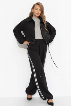 Костюм чёрный в стиле спорт-шик Charutti