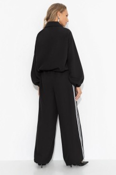 Костюм чёрный в стиле спорт-шик Charutti(фото8)