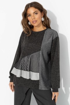 Свитшот комбинированный чёрный Charutti