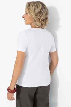 Футболка белая с воротничком Charutti(фото6)