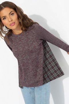 Лонгслив комбинированный бордового цвета Charutti(фото7)